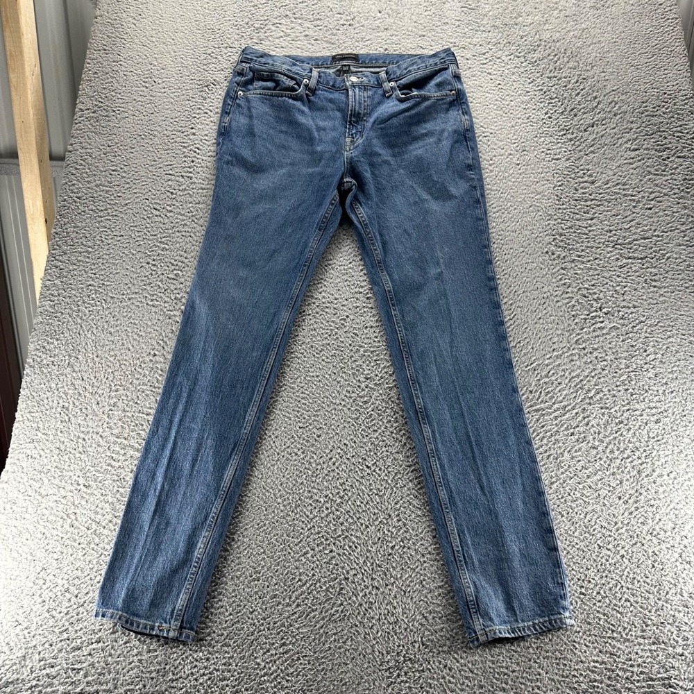 Free Assembly Jeans Mens 34x34 Blue Medium Wash Cotton Stretch Slim Fit Denim